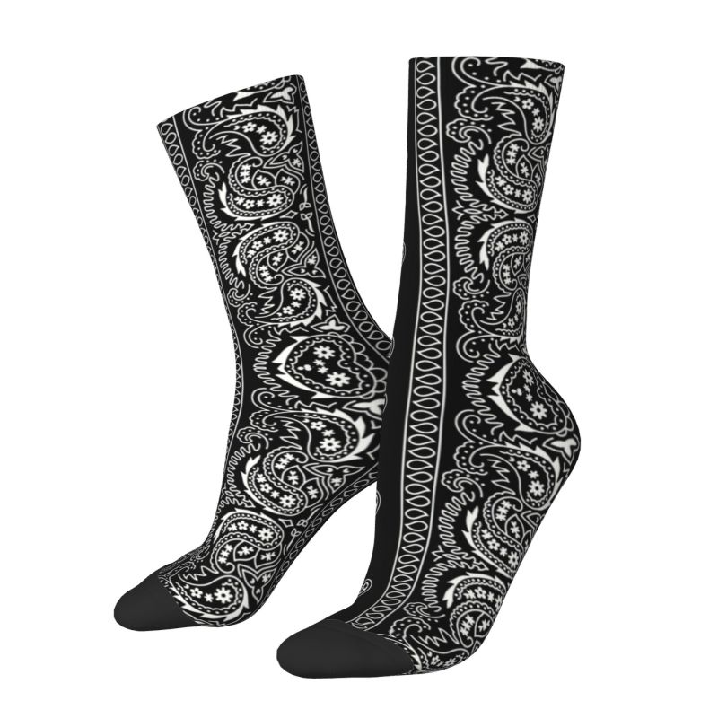Bandana Blank White - بيزلي طباعة الجوارب طاقم مطاطي للرجال