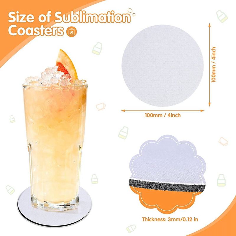 حصائر أكواب فارغة للطباعة بالح - مراجعة Coaster Sublimation Blank وسعره