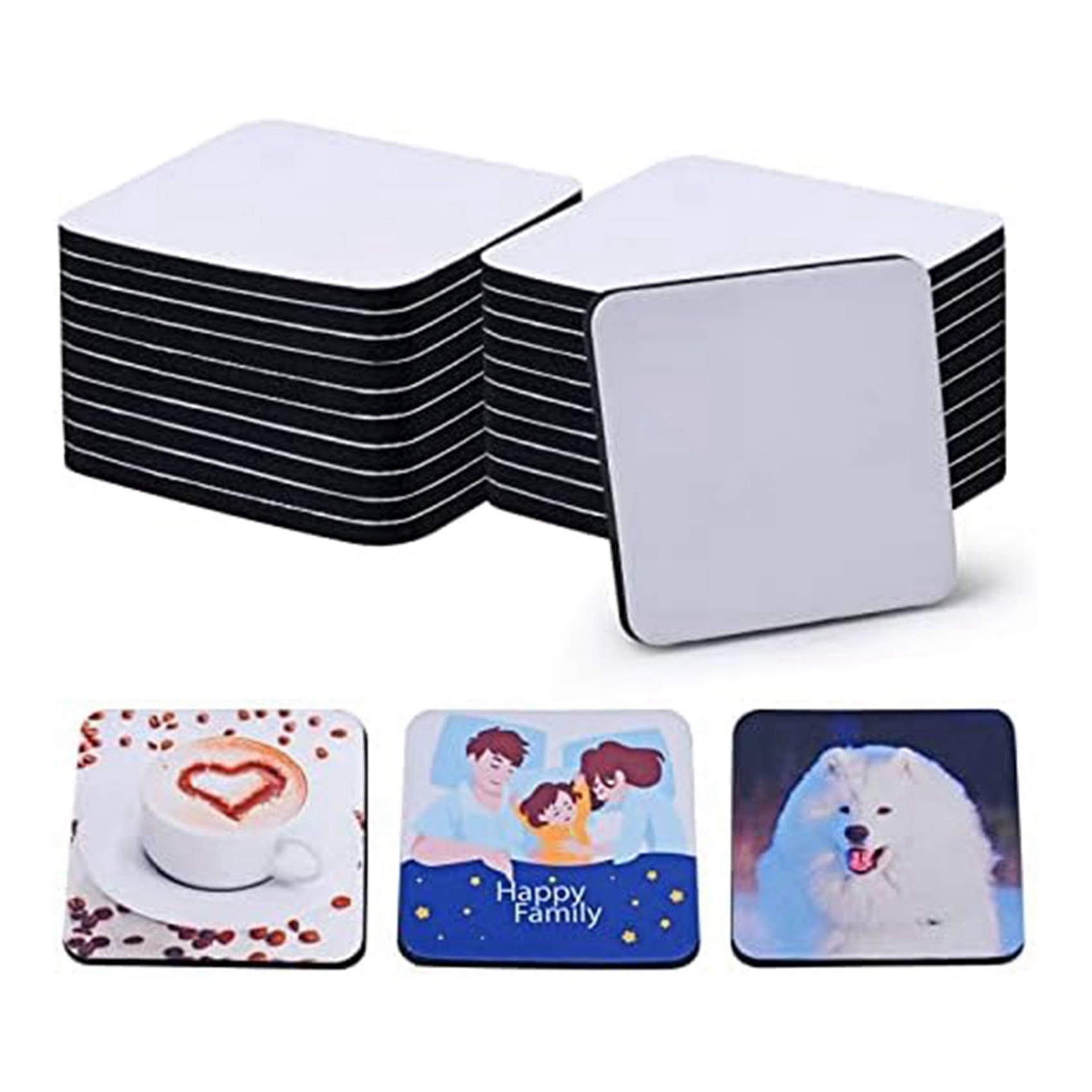 40 قطعة من حاملات الأكواب المر - مراجعة Coaster Sublimation Blank وسعره